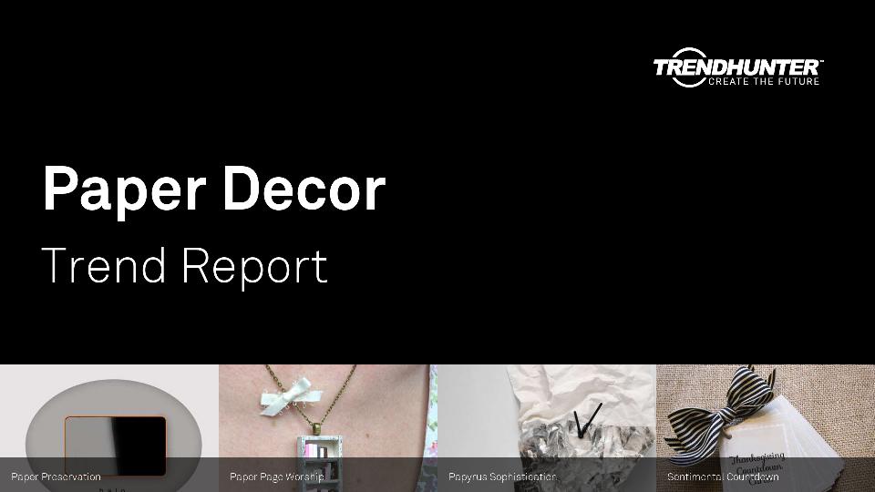 Paper Decor Trend Report Research